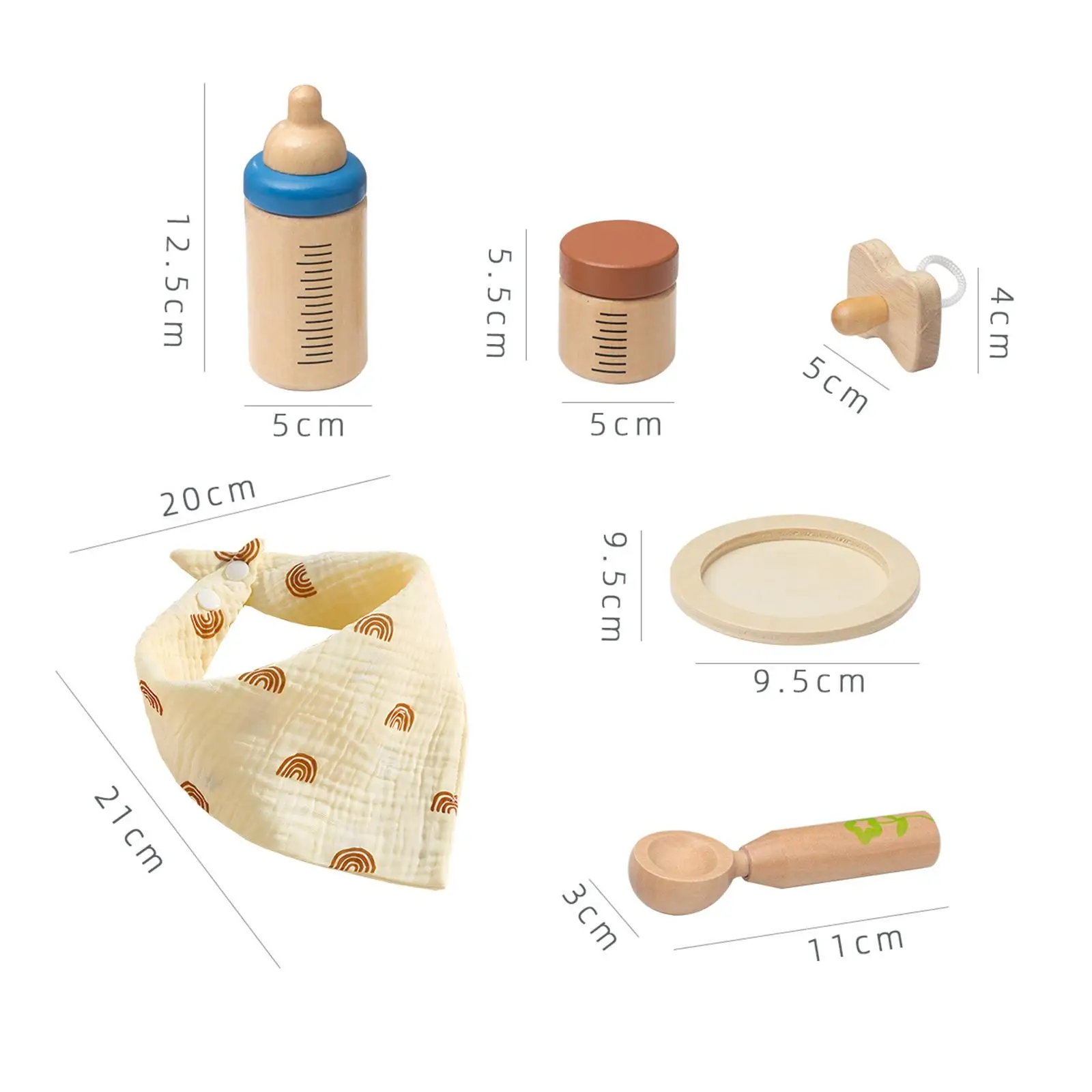 Voederset voor babypoppen, fantasierijk speelgoed, babypopaccessoires voor kinderen