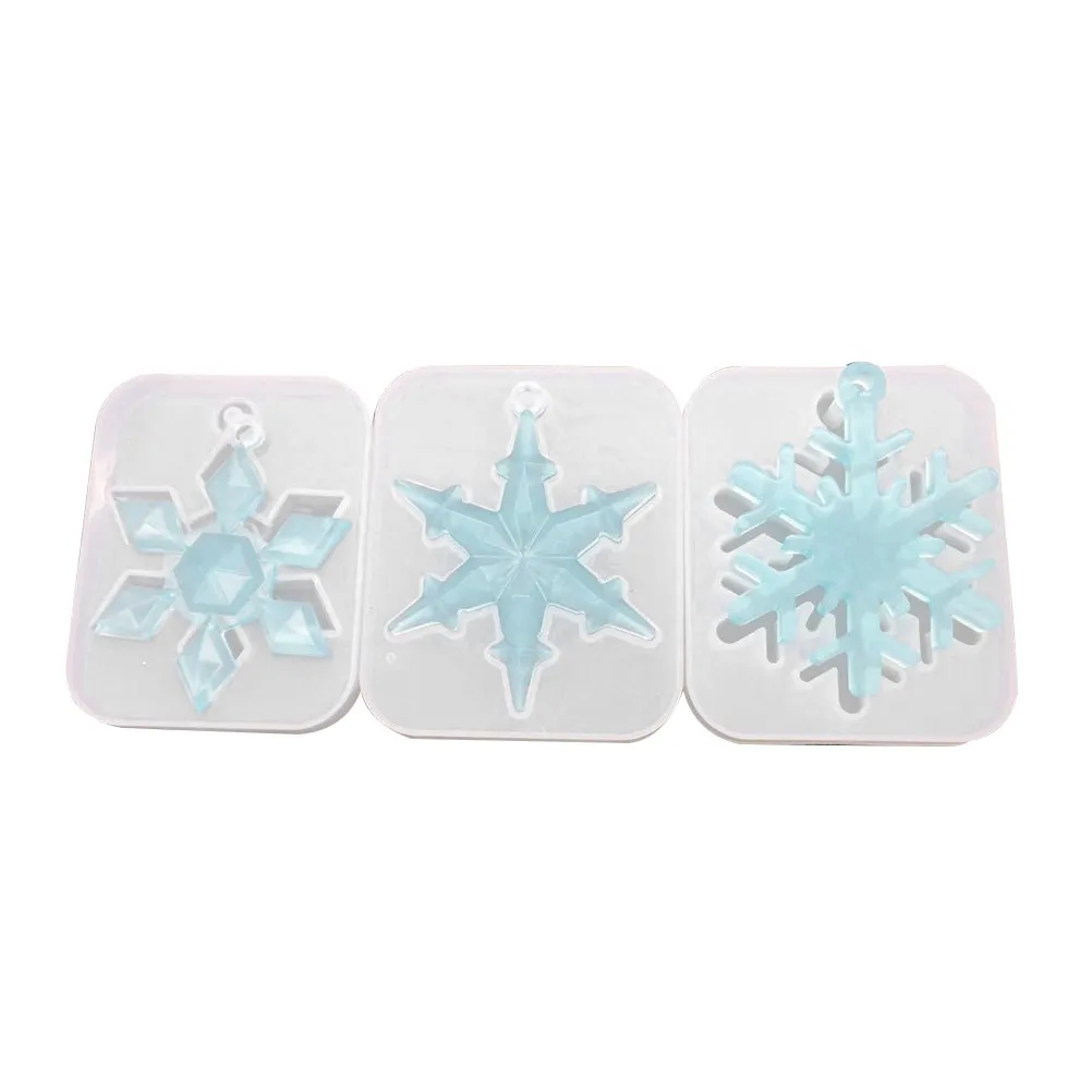 

3Pcs Flexible Mirror Finish Snowflake Molds for DIY Jewelry Making Resin Casting Craft Projects Epoxy Mold Set