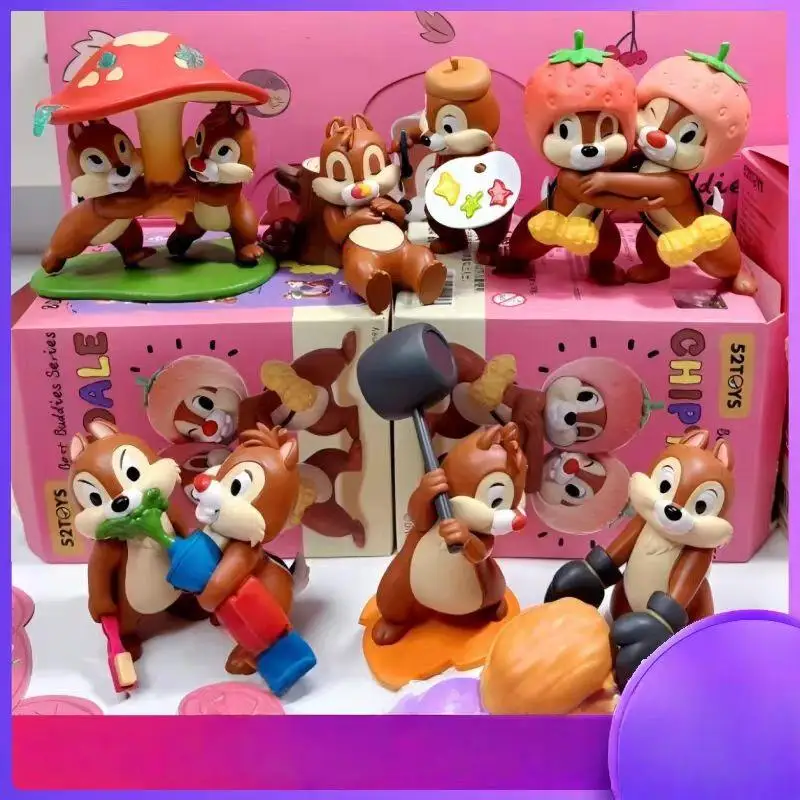 

52TOYS genuine Disney Qiqi and Titigo are great blind boxes cute handmade dolls girls decorative ornaments Christmas gifts toys