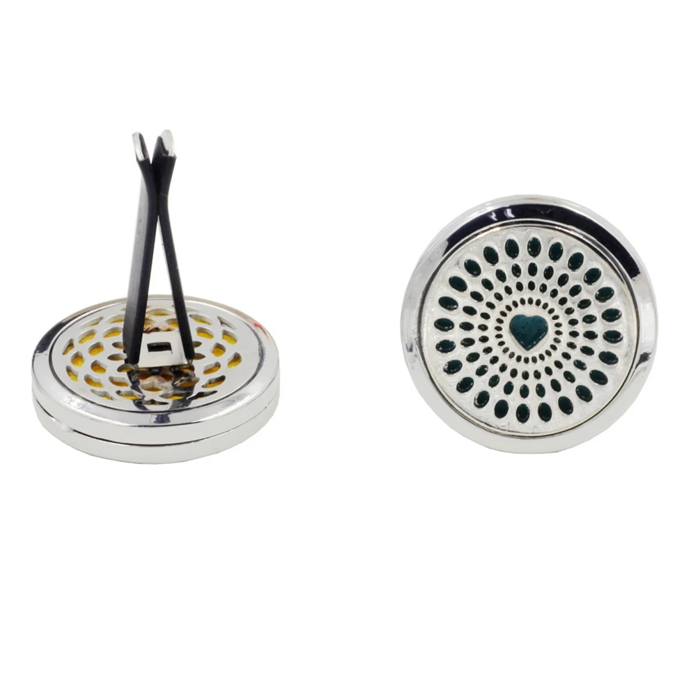 

Car Air Freshener Vent Diffuser Clip Essential Oil Aromatherapy Locket Round Shape Mini Size Safe Corrosion Resistant Long Life