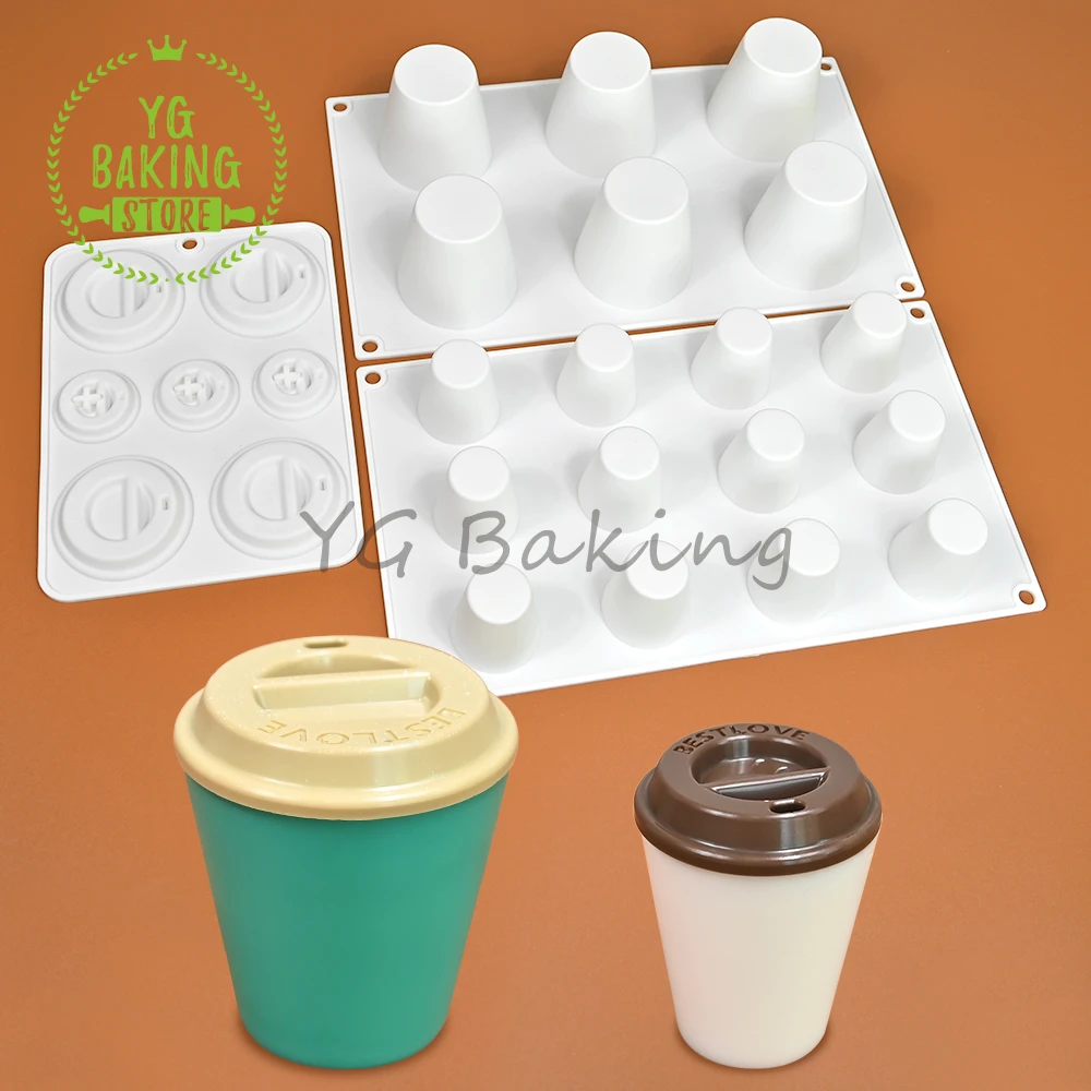 Dorica 3D Classic Coffee Cup Cake Mousse Mould DIY Pudding Dessert Chocolate Silicone Mold Cake Decorating Tool Kitchen Bakeware