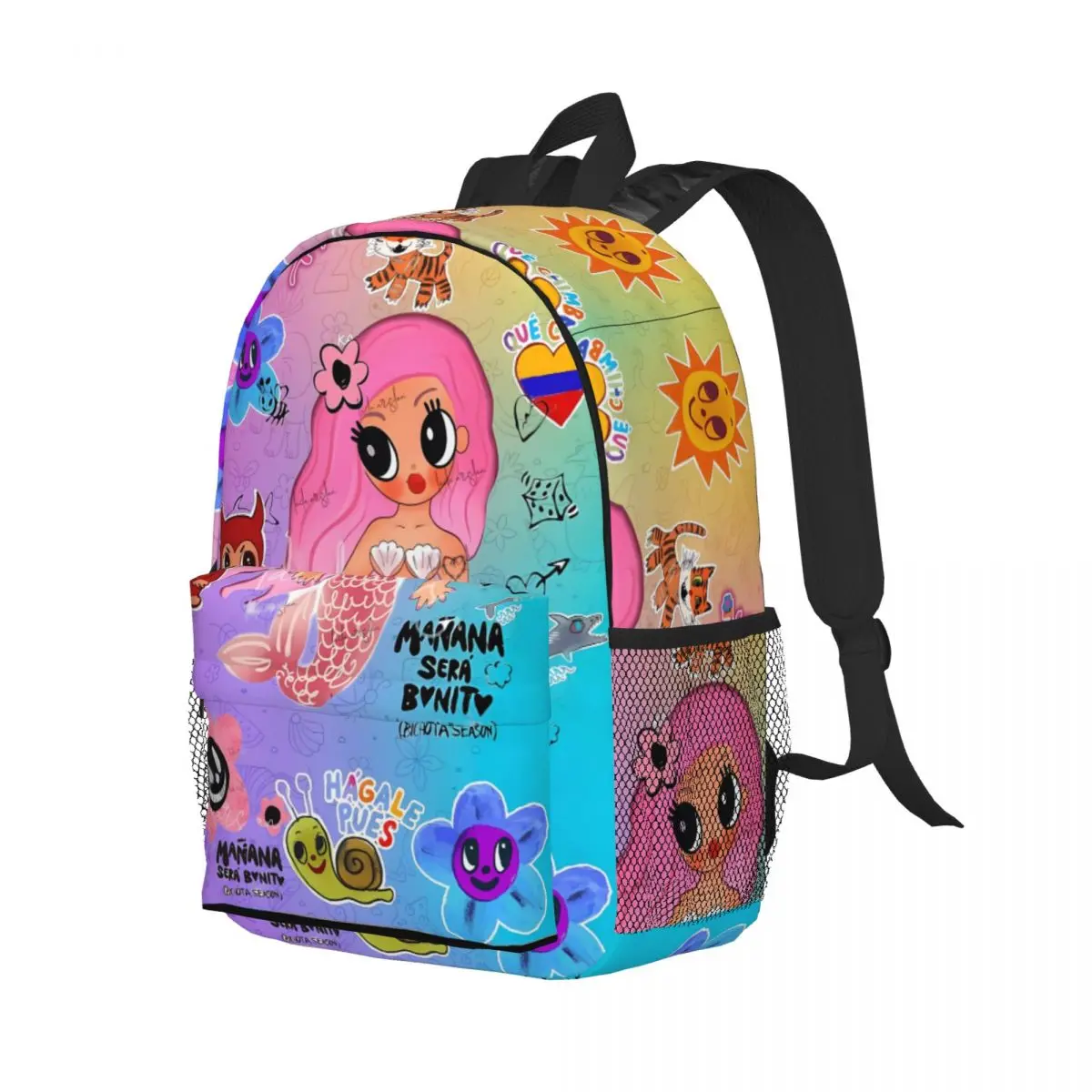 Manana Sera Bonito Karol Printed Lightweight Casual Schoolbag For School, Outdoor, Shopping, Office 15inch