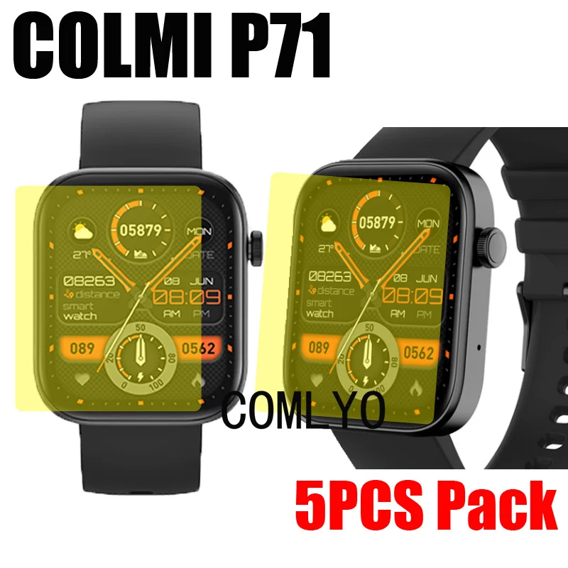 5PCS For COLMI P71 Screen Protector Cover HD TPU Film