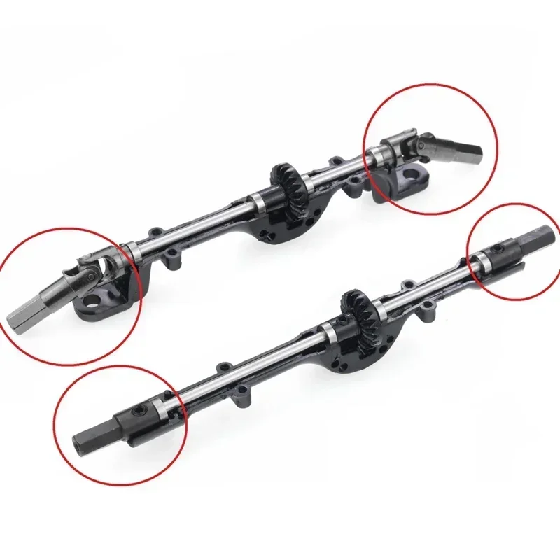 4 Pcs Metal Front Axle Drive Shaft Rear Axle Shaft for WPL C14 C24 C34 B14 B24 B36 MN D90 MN99S RC Car Upgrade Parts