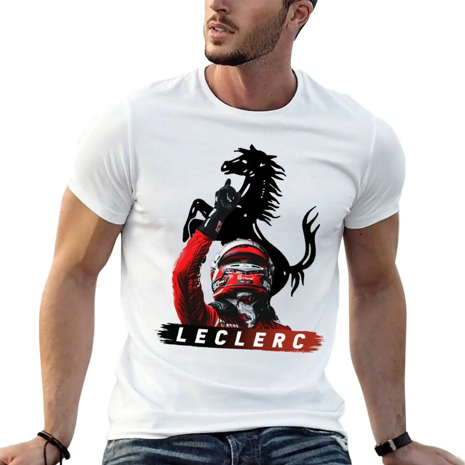 leclerc T-Shirt Sweat Resistant Workout Tee Shirt