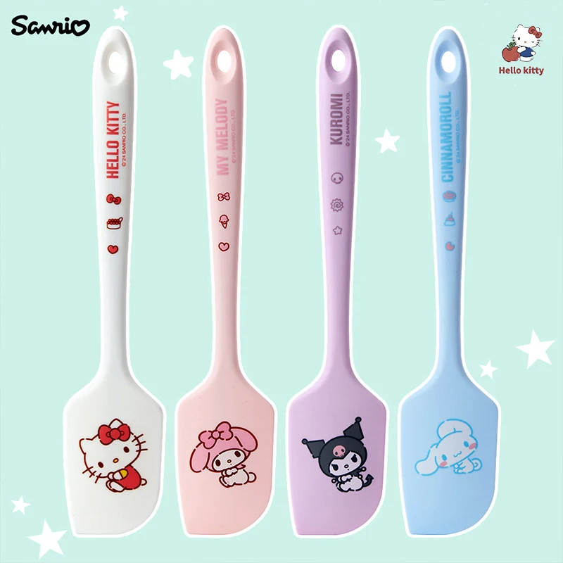 

Multi Functional Animation Hello Kitty Silicone Spatula Kawaii Cinnamoroll My Melody Kuromi Cooking Stirring Shovel Jam Spatula