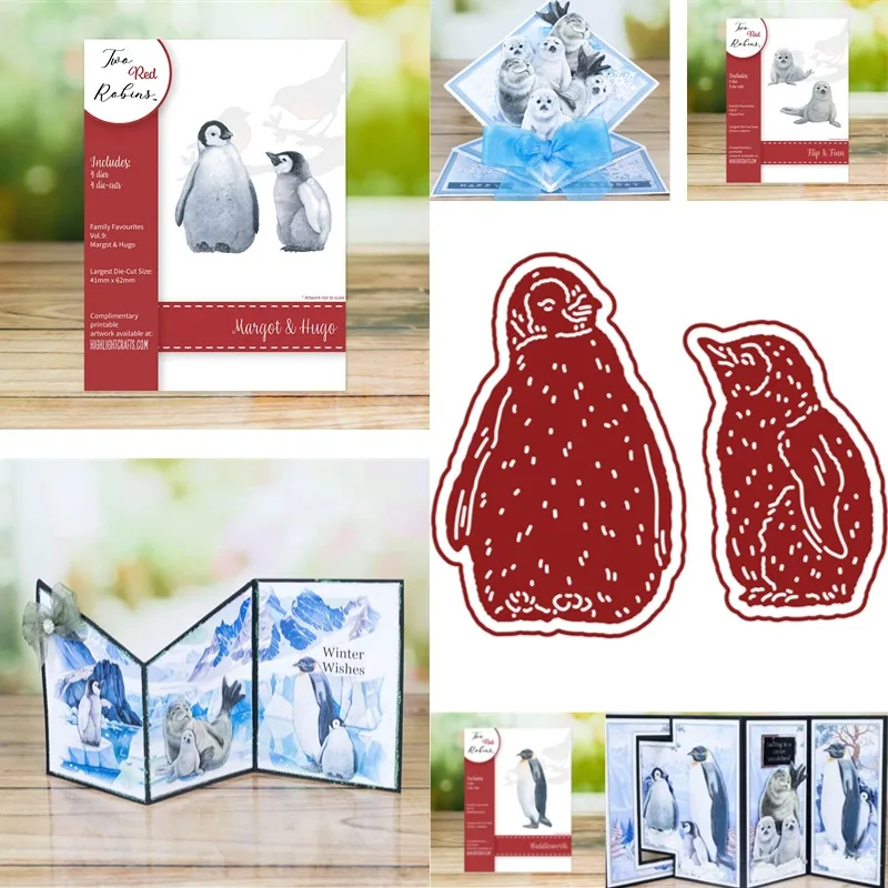 Penguin standing straight Christmas Cutting Dies Scrapbook Diary Decoration Stencil Embossing Template DIY Greeting Card 2025