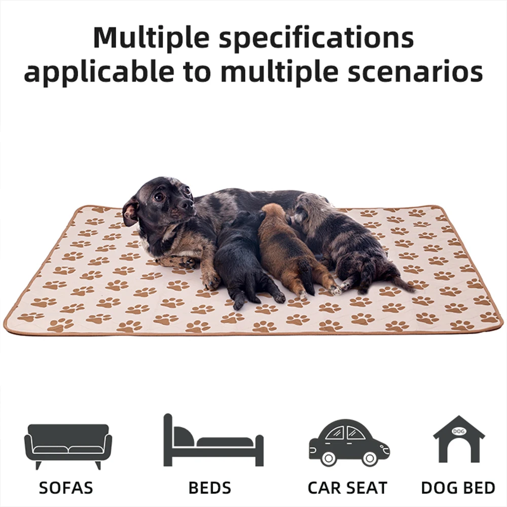 4 Layers Pet Dog Pee Pad Reusable Non-slip Machine Washable Pet Puppy Diaper Mat Breathable Training Pee Pad New Pet Supplies