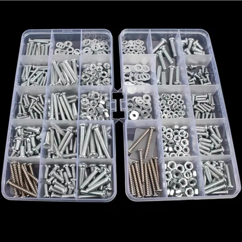 Portable DIY Hardware Kits Customizable Bolts Screw Fasteners Industrial Tool Kits Assorted Fasteners Toolbox Kits