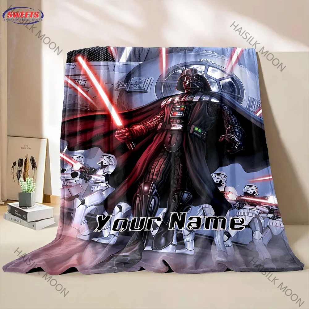 Customize Your Star Wars Blanket Personalized Name Customized Blanket Darth Vader Sofa Office Four Seasons Blanket Special Gift