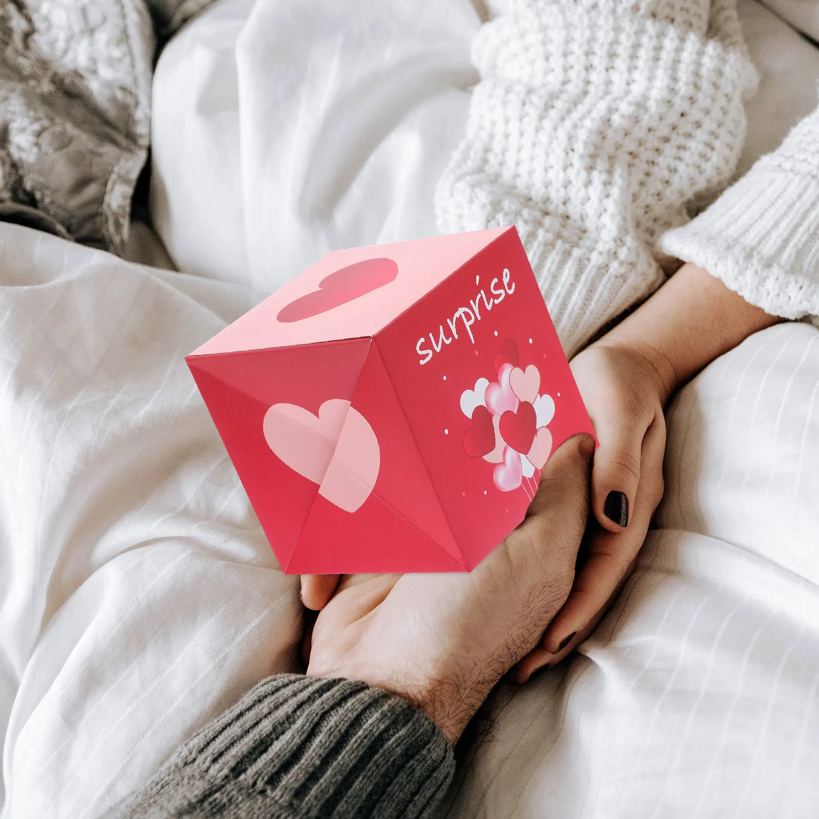 1 Juego de Cajas Explosivas con Temática de San Valentín para Dulces, Chocolates, Galletas, Cajas de Regalo, Recuerdos de Fiesta, Dulces de Papel