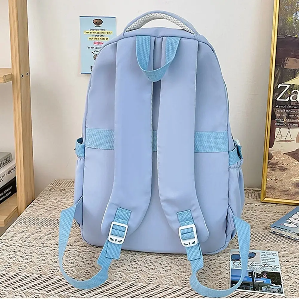 

Korean Students School Bags Lightweight Waterproof Cartoon Shoulder Bag Zipper Closure Comfortable College Student Backpack