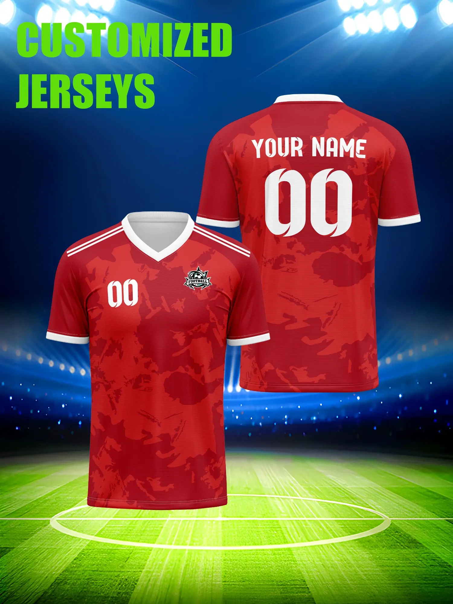 

Футбольная форма на заказ с индивидуальным изображением, номером и именем, быстросохнущая, влагоотводящая тренировочная экипировка