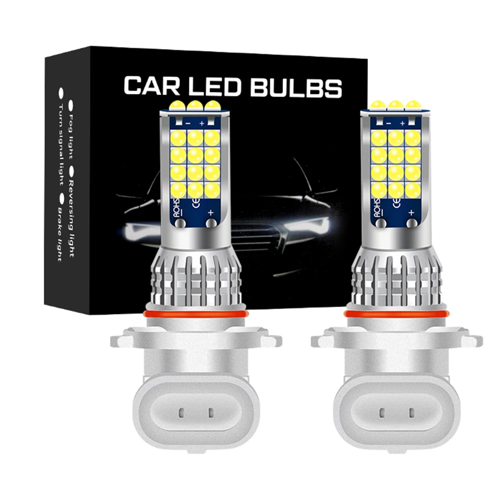 2x H11 H8 H9 H16 jp 9006 HB4 HB3  H10 9145 Fog Lights Bulb 3D 3030SMD 2800LM White Car Driving Running Lamp Auto Led Light DC12V