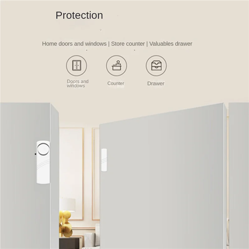 SQPP-10Set/Lot Wireless Burglar Alarm Door And Window Magnetic Sensor Alarm Smart Home Security Protection Door Window Alarm