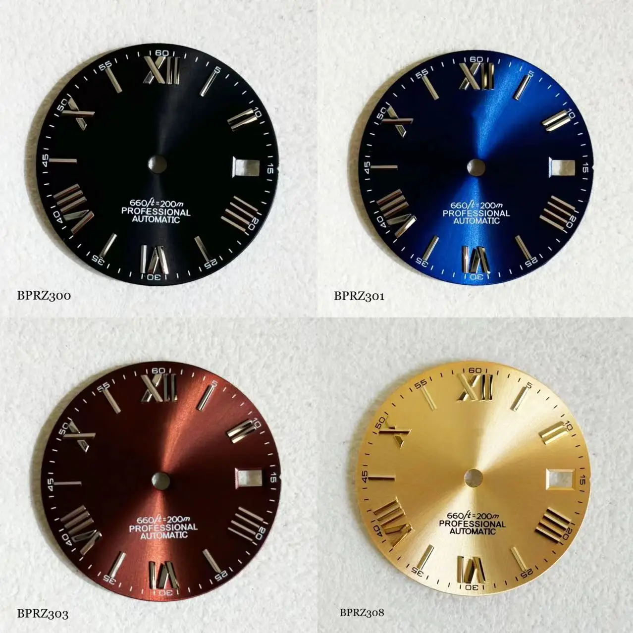 28.5mm Roman Numeral Non Luminous NH Dial 35 nh Movement Hot selling Green Blue black Roman Numeral s logo dial 35 36 Movement