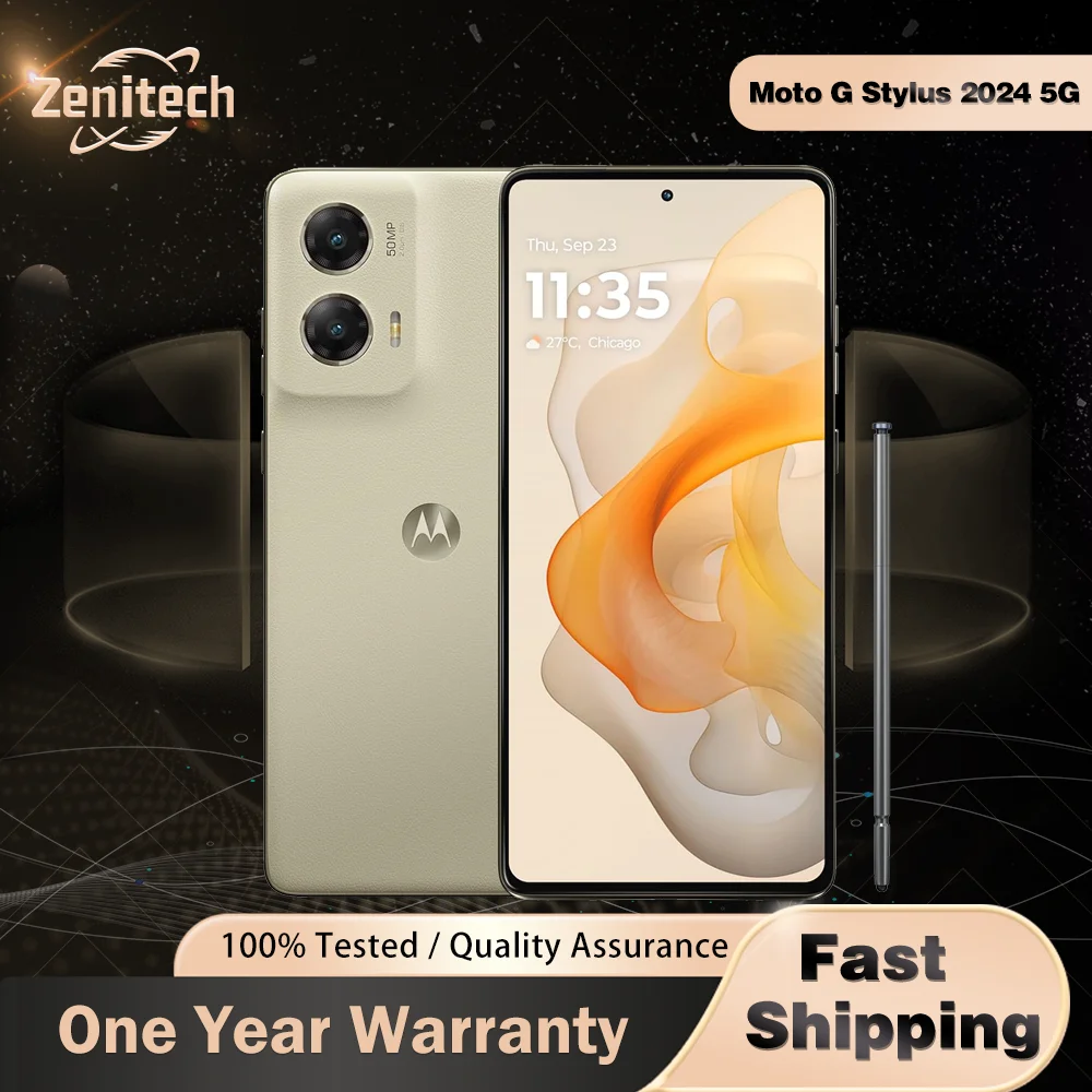 هاتف موتورولا موتو جي ستايلس 5G 2024 XT2419-X 6.7 بوصة P-OLED 120 هرتز 8 جيجابايت رام 256 جيجابايت روم سنابدراجون 6 Gen 1 أندرويد هاتف ذكي غير مقفول