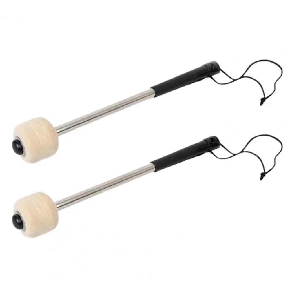 Instrument Sticks Flexible drum hammer Lightweight Ergonomics Handle High Quality White Classic Metal Drum Stick with Rope