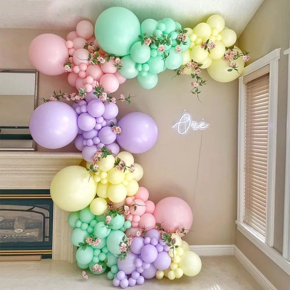 

Candy Colored Macaron Latex Balloon Arch Birthday Decoration Wedding Holiday Supplies Party Decor Balloon Chain Set Accessory