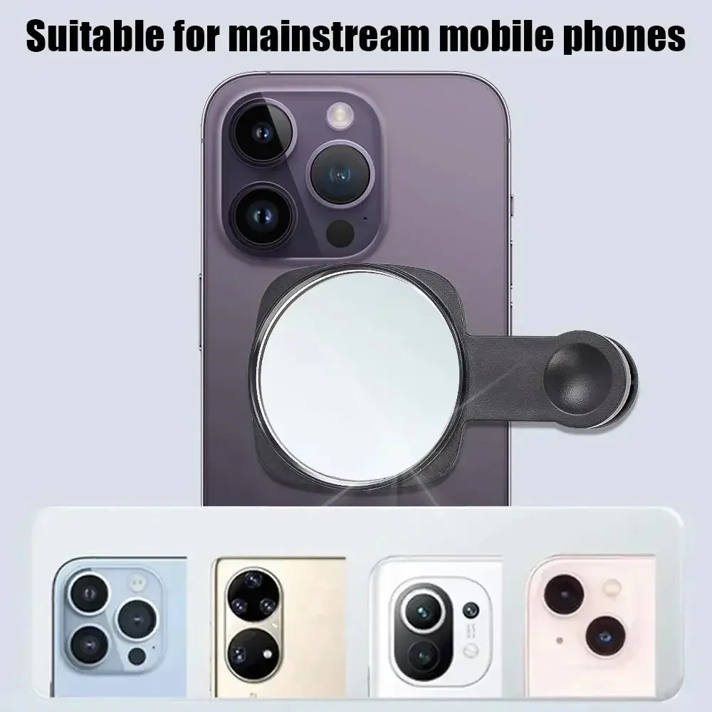Smartphone Camera Mirror Reflection Shooting Clip Universal Phone Reflection Clip Back Rear HD Lens Selfie Reflector Mirrors