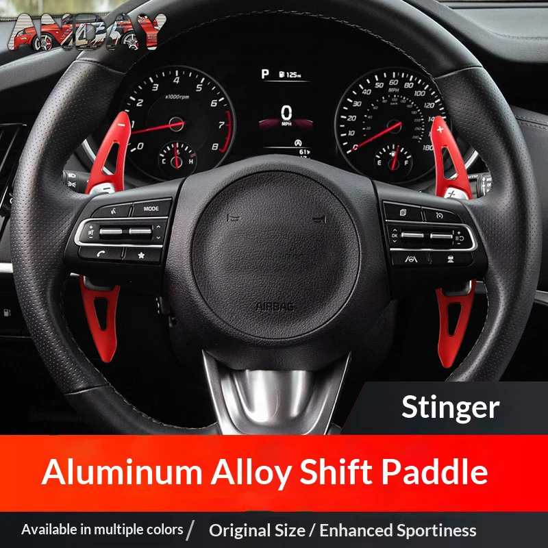 Steering Wheel Aluminum Alloy Paddle Shifter Extension Trim For KIA Stinger 2019-2024