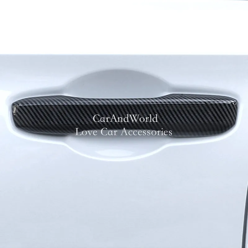 

ABS Carbon Fiber Body Door Handle Bowl Frame Cover Garnish Trims Car Accessories For Honda CRV CR-V 6th 2022-2025
