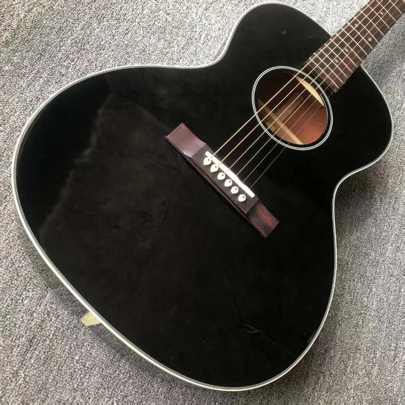 40 Inch Black L00 Acoustic Guitar Glossy Jumbo Bucket Spruce Solid Top Stage Performance Special Edition Free Shipping
