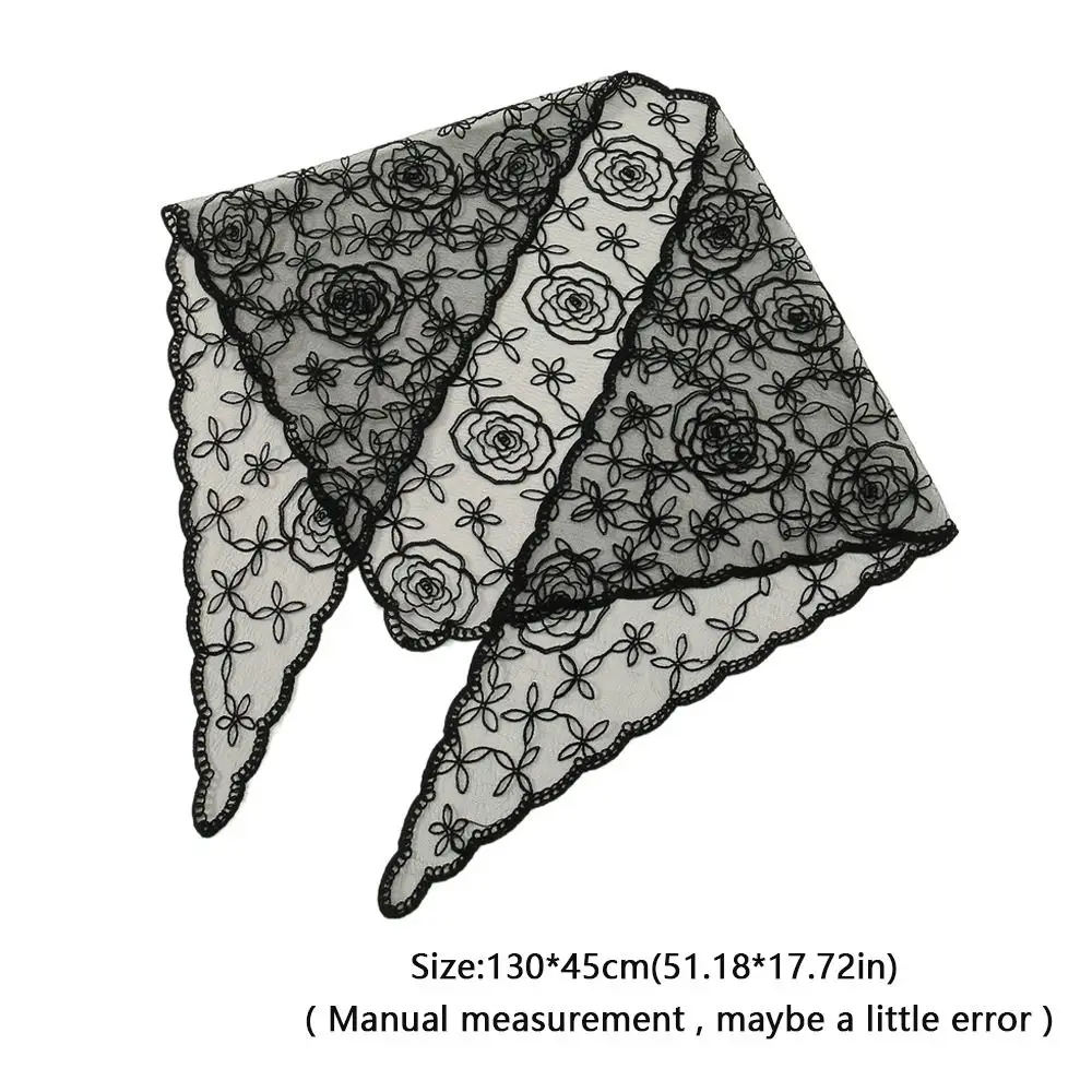 أزياء الجوف خارج الدانتيل وشاح الشعر رقيقة خمر مثلث العصابات الشعر التطريز أغطية الرأس الأنيقة للنساء الفتيات