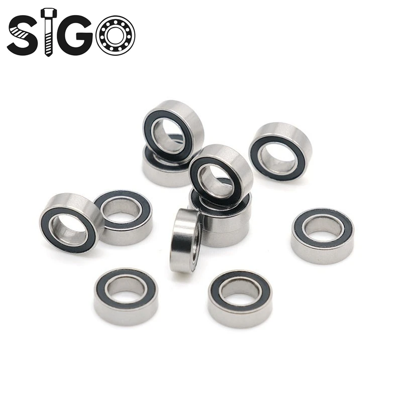 10PCS 7x14x4 Mm S687 2RS CB ABEC7 Stainless Steel Hybrid Ceramic Bearing Without Grease Fast Turning