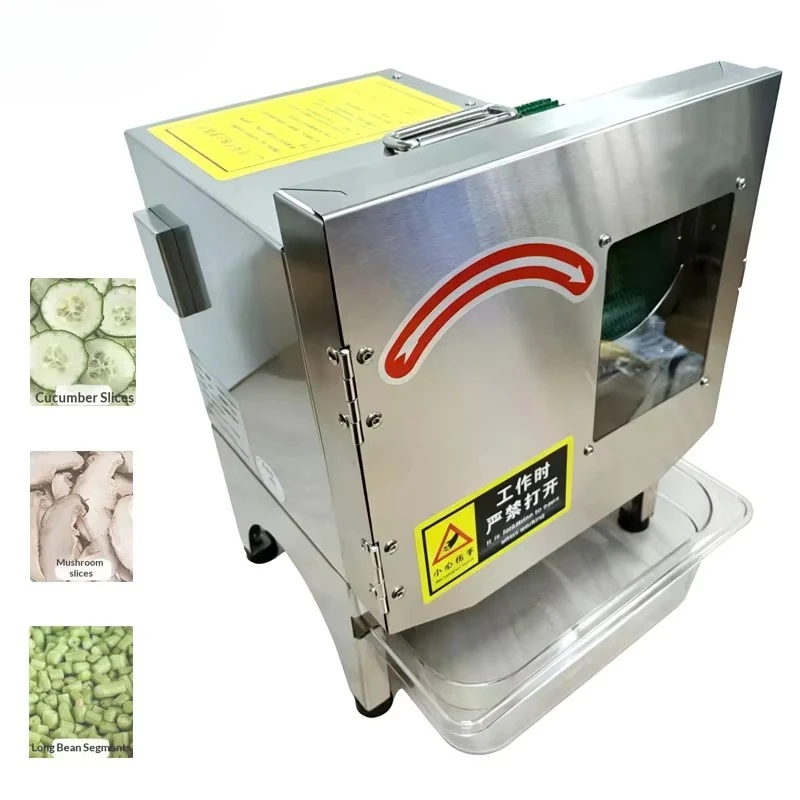 Small Automatic Commercial Multi-function Vegetable Cutter, Slicing, Shredding, Dicing & Segmenting Machine for Canteen