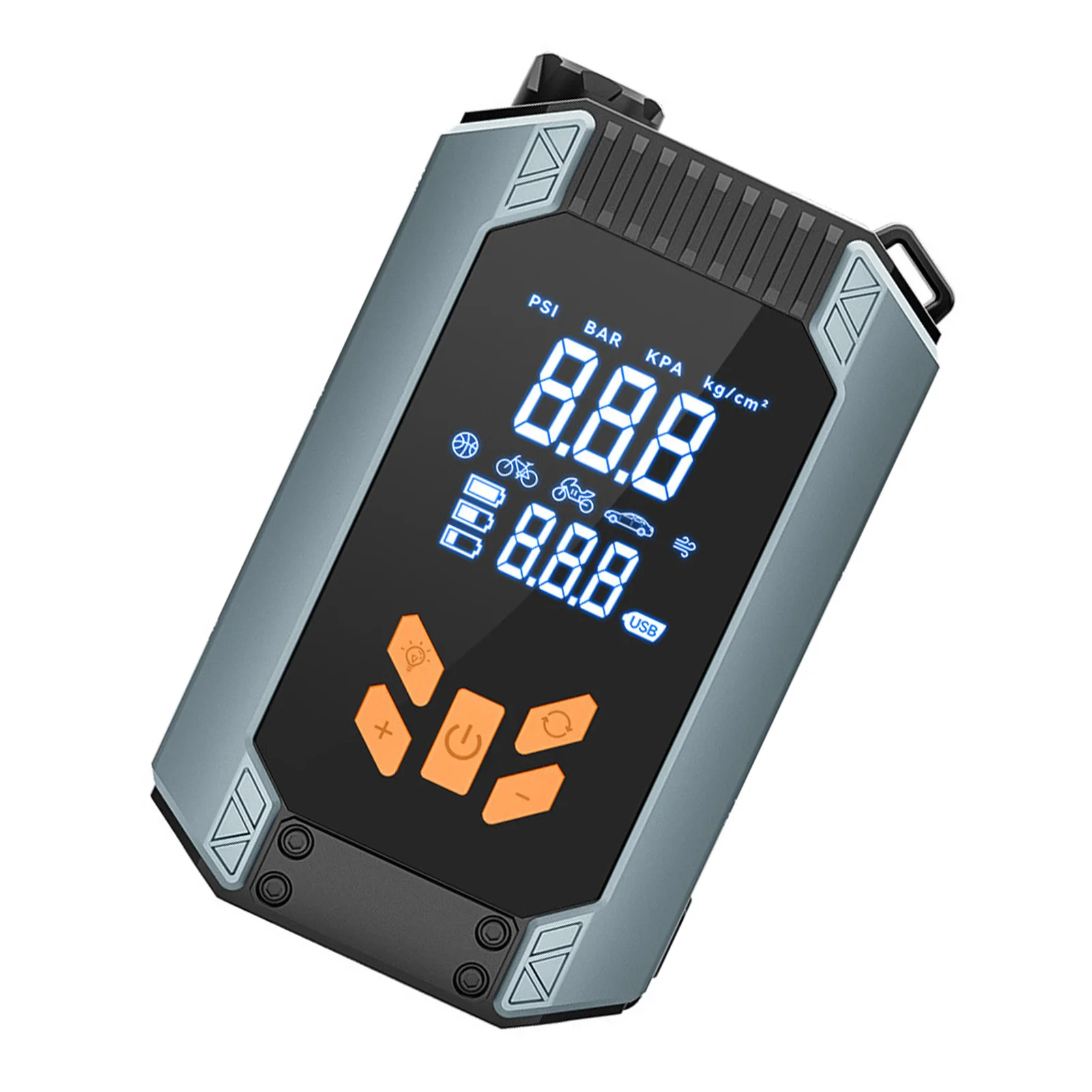 Cordless Tire Inflator 6000mAh Car Tire Pump Auto Shutoff with Pressure Gauge LED Light for Motorcycle Bike Inflatable Ball