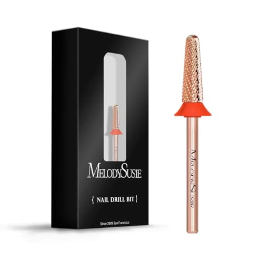 

Cone Shape Nail Drill Bits, 3/32'' Carbide Tungsten Bits, Suitable for Manicure Pedicure Cuticle Gel Polishing, Beginners Bits,