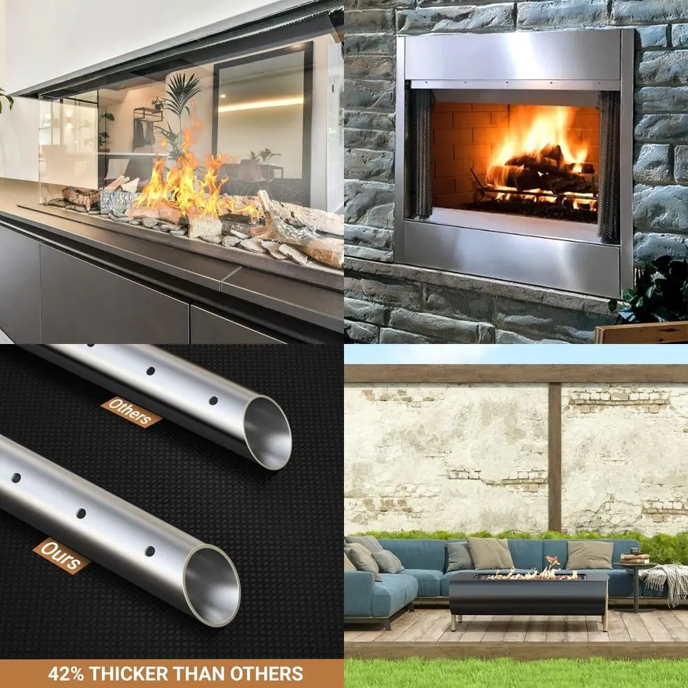 

30 x 6-секционные H-образные горелки для газового очага, совместимые с пропаном и природным газом, комплект для самостоятельной сборки, до 150 000 BTU, для использования в помещении и на улице.