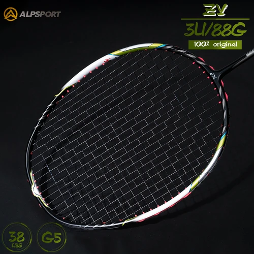 Alpsport ZY 3U 공격력 90g T800 배드민턴 라켓 수입 Original 최대 38파운드 플레이 사운드 프로페셔널 카본 파이버 