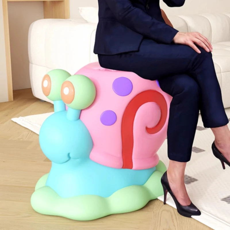 Light Luxury Creative Snails Shoe Changing Stools Home Bench Low Stools Side Table for Hallway Entrance Decor Footrest Ottoman