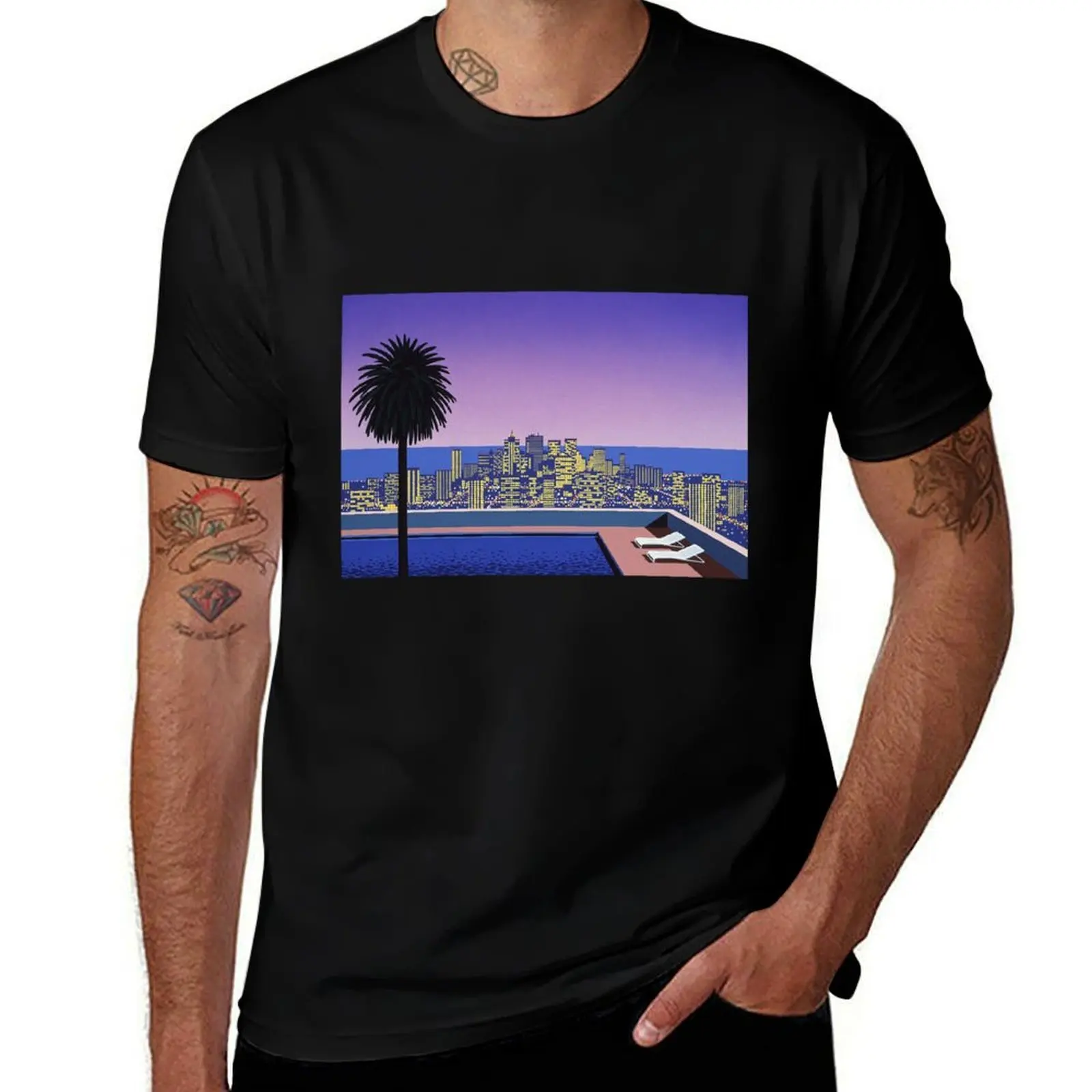 

hiroshi nagai T-Shirt anime figures custom t shirt anime heavyweight t shirts for men
