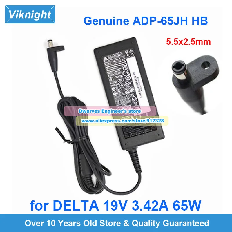 

Оригинальный источник питания 19 В, 3,42 А, 65 Вт, адаптер переменного тока Delta ADP-65JH HB, зарядное устройство для ноутбука с наконечниками 5,5x2,5 мм