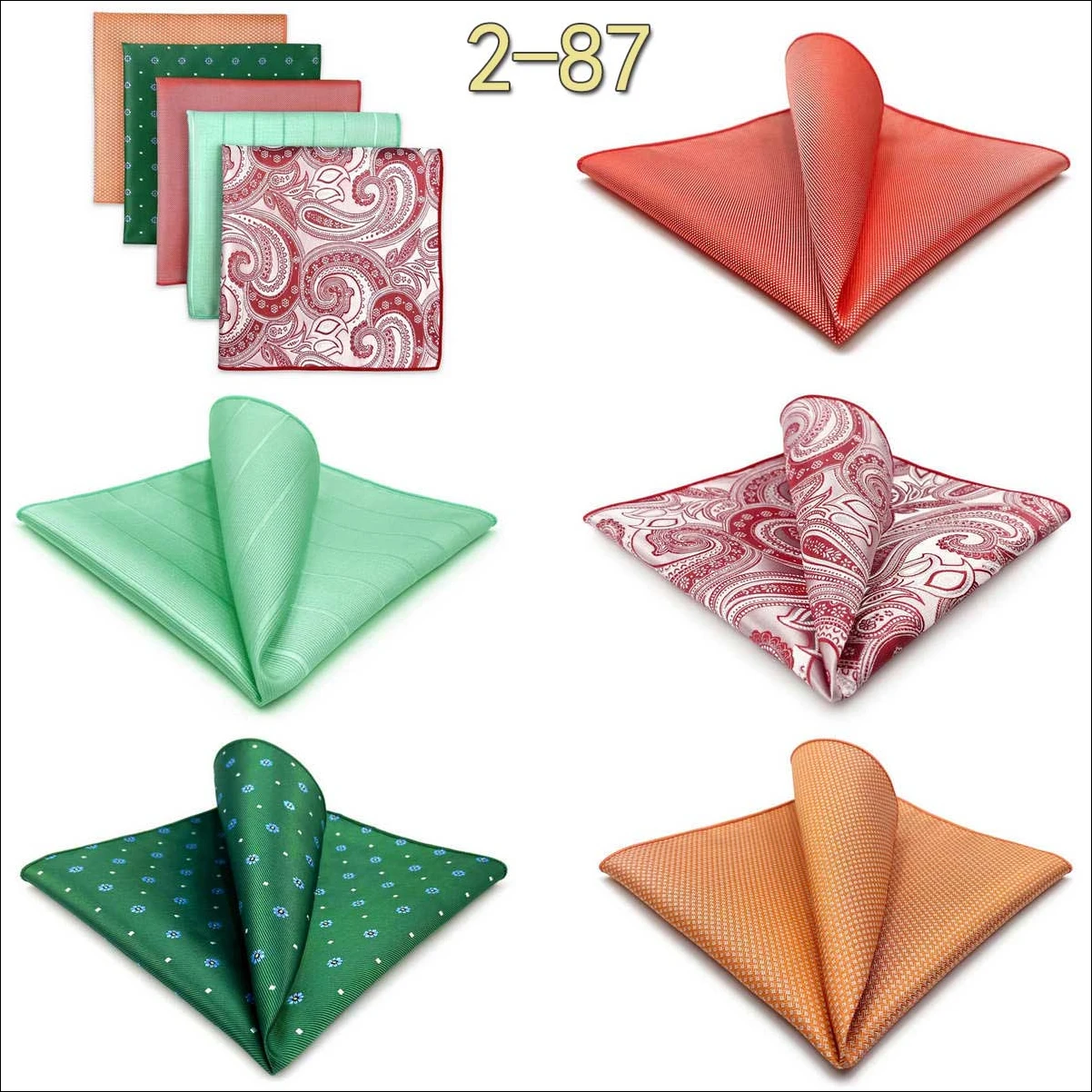 5 Pack Mens Suit Pocket Square Handkerchief Set Various Hanky Lot Classic Gentlemen Wedding Gift Accessories Large Dropshipping