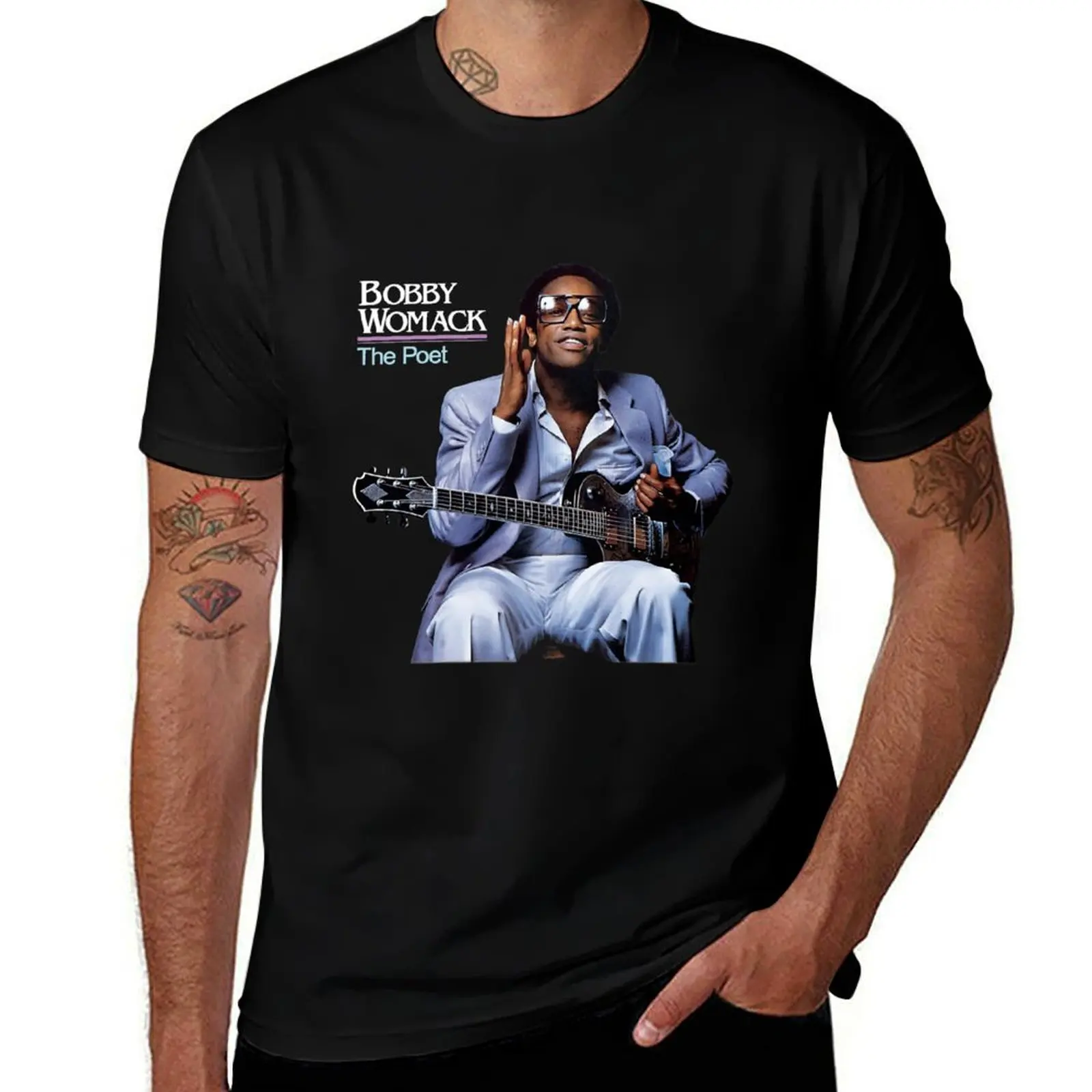 The poet Bobby Womack guitar T-Shirt shirts graphic luxury clothing labubu t shirts for men pack