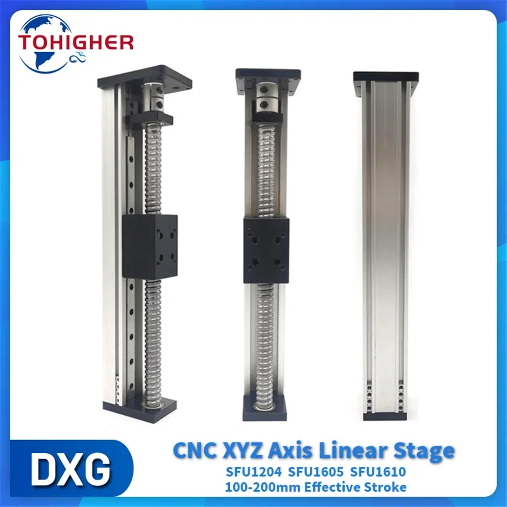 Linear Rail Guide Stage CNC Sliding Table XYZ Axis Table Aluminum Linear Motion Single Rail Mobile Module 100-1200mm