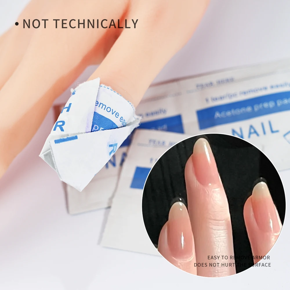 100/200pcs Professional Nail Gel Lacquer Polish Remover Wraps Manicure Tools Wet Wipes Paper Pads Foil Nail Art Cleaner One Step