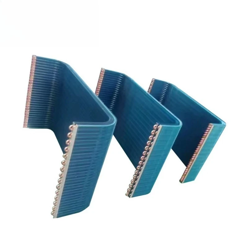 Finned copper tube heat exchanger evaporator coil for wine cellars, cold storage, and air coolers