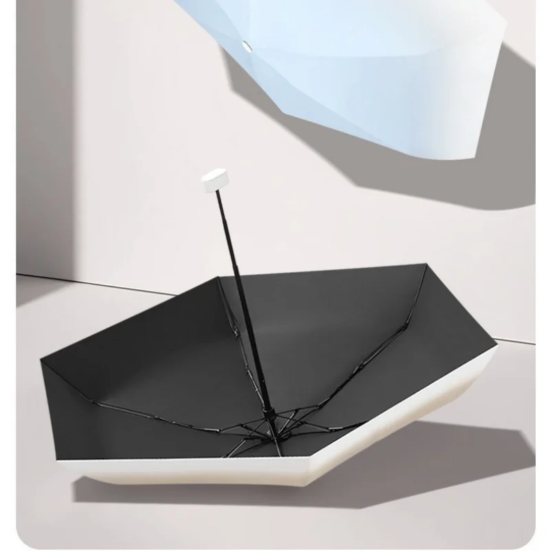 Mexico City Icon 5-Fold UV-Protection Mini Umbrella, Ultra-Light Compactable Pocket Umbrella for All Weathers