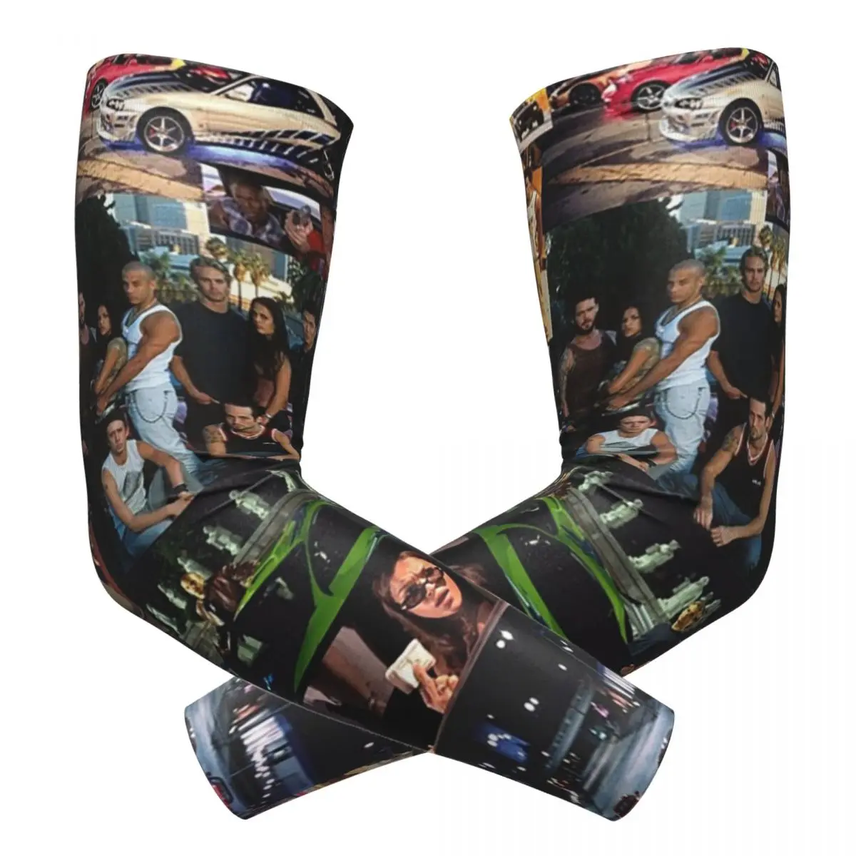 

Быстрый и веселый коллаж, нарукавники для улицы, защита от солнца и ультрафиолета, летние велосипедные татуировки, рукава