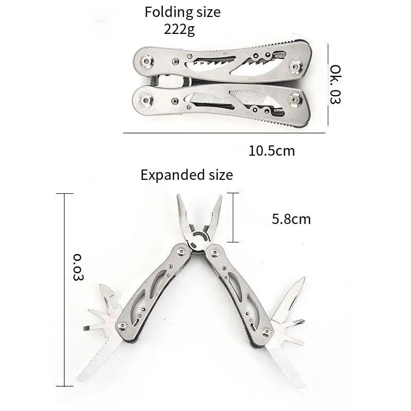 Pocket Mini Pliers Knife Screwdriver Folding Small Multitool Opener Nail File Precision Pliers Hand Tools Outdoor Emergency Tool