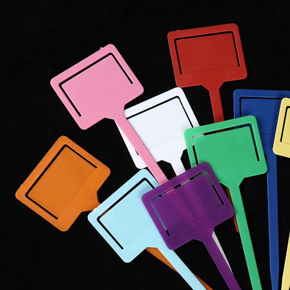 50Pcs Thickened PP Plant Labels Waterproof Sunproof Lightfast Insert Cards Gardening Classification Tags Assorted Colors