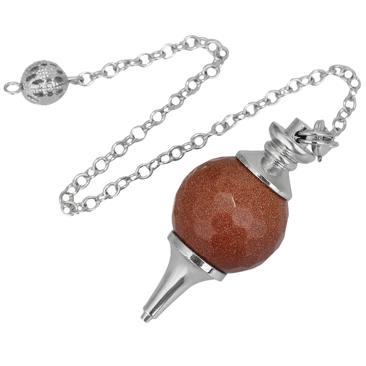 Healing Faceted Agate Stone Cone Pendulum Reiki Energy Pendant For Divination Chakra Balancing Unisex Jewelry