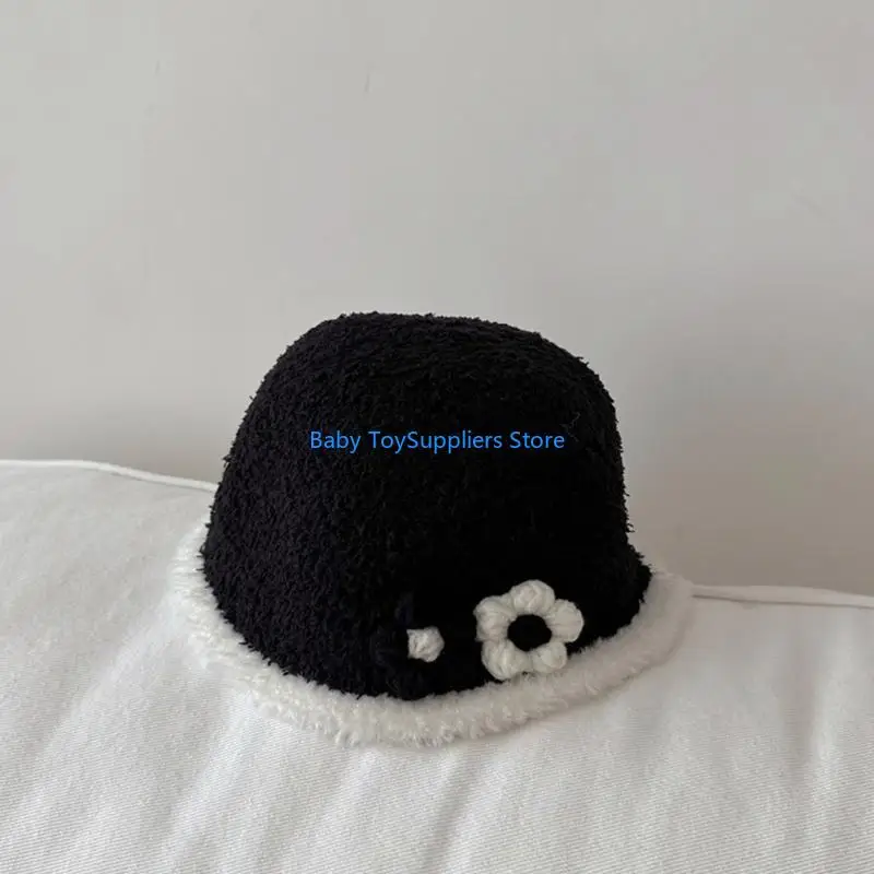 

R1WF Flower Fisherman Hat Children Baby Big Brim Basin Hat Outdoor Travel Hat