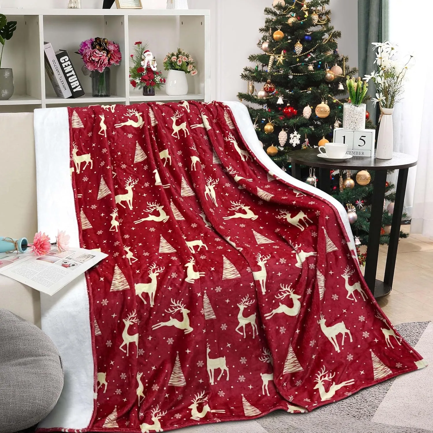 1PC Kerstthema Gooi Deken Rend - Christmas Throw Blanket recensie en prijs