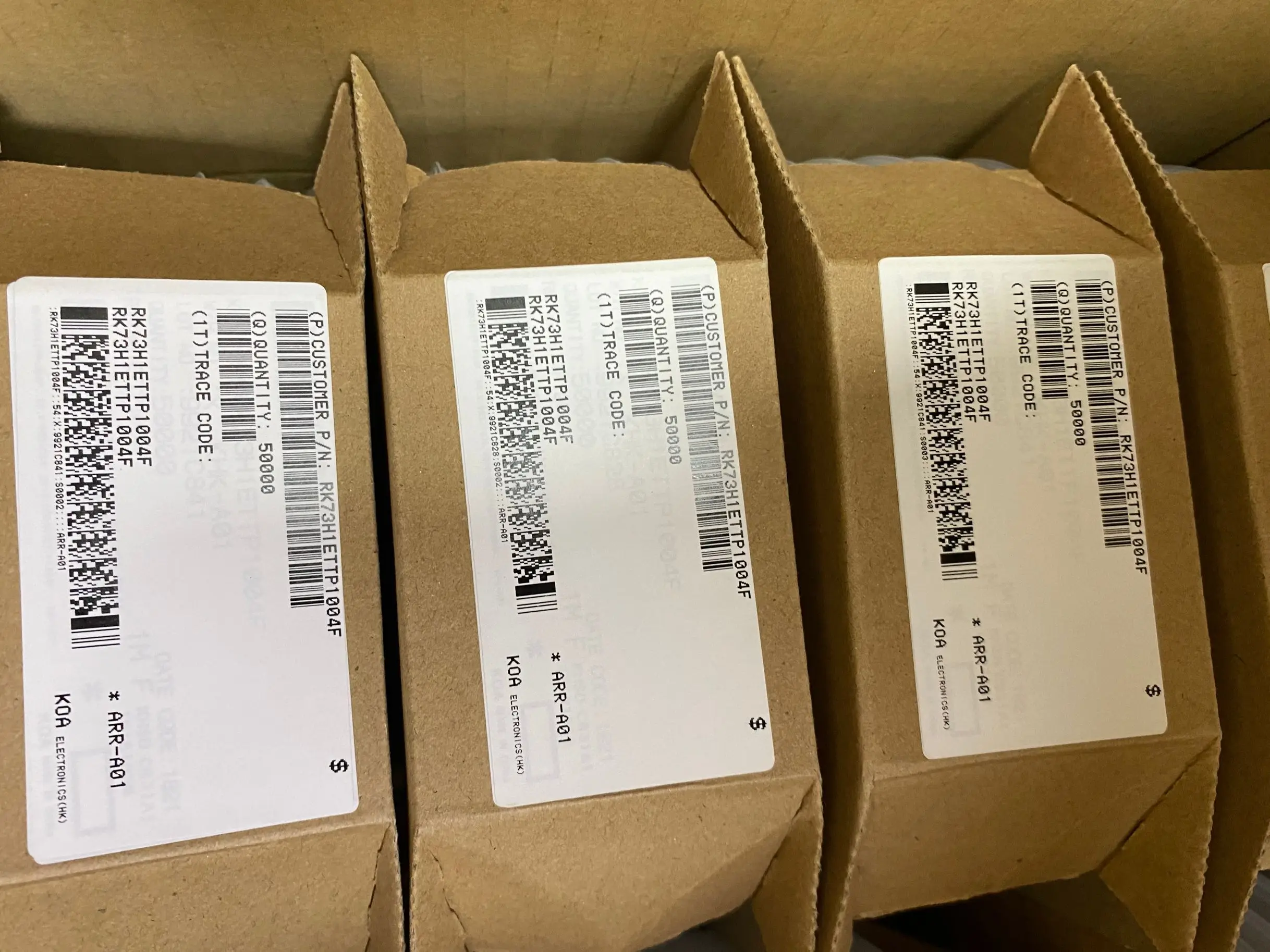 100pcs 0402 1M 1% ยานยนต์เกรดชิปความต้านทาน RK73H1ETTP1004F